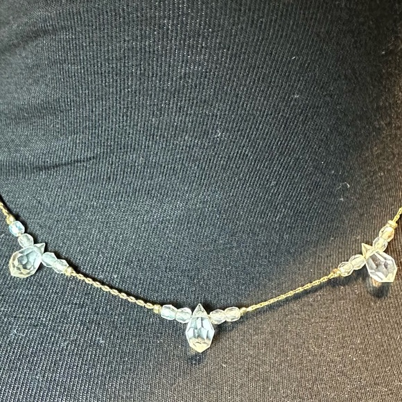 Givenchy Vintage Crystal and Gold Tone Necklace- 16-18” Adjustable & Fabulous - Picture 10 of 10